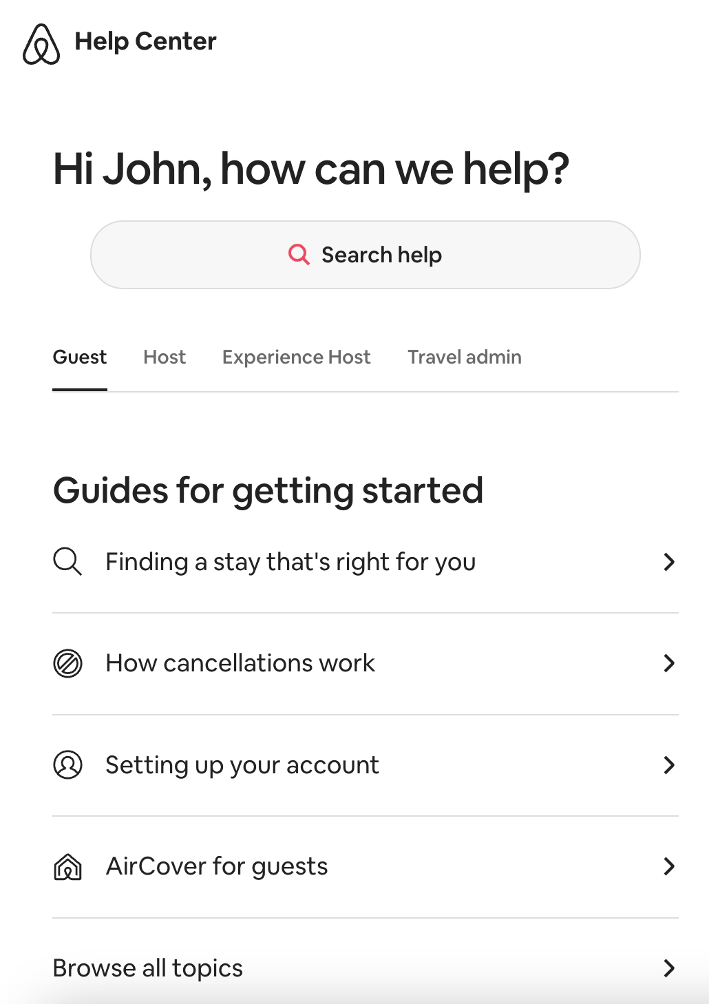 Taxonomy system for help center